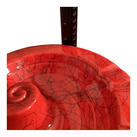 Hollywood Ceramics California Potteries Red Nautilus Seashell Ashtray MCM VTG - Picture 16 of 16